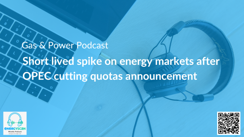 Gas & Power Report: Short lived spike on energy markets after OPEC cutting quotas announcement