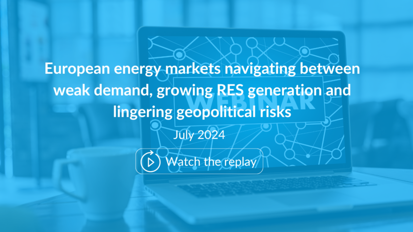 European energy markets navigating between weak demand, growing RES generation and lingering geopolitical risks