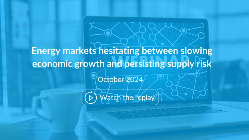 Energy markets hesitating between slowing economic growth and persisting supply risks