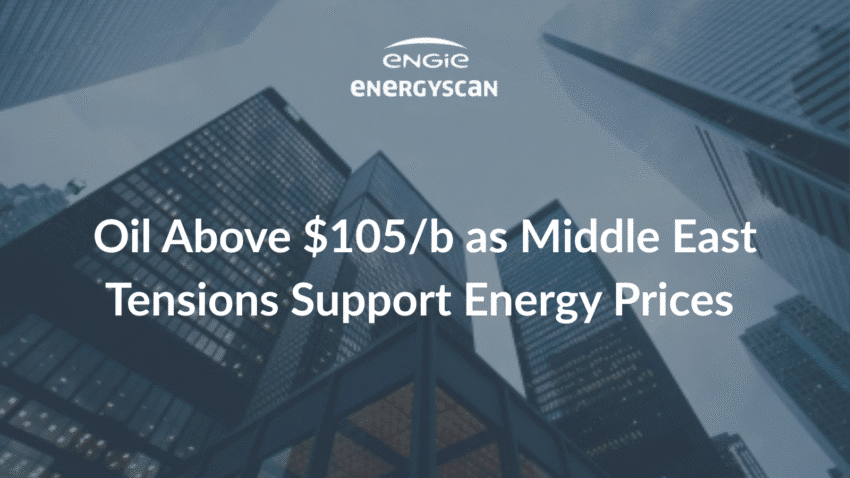 Oil Above $105/b as Middle East Tensions Support Energy Prices  